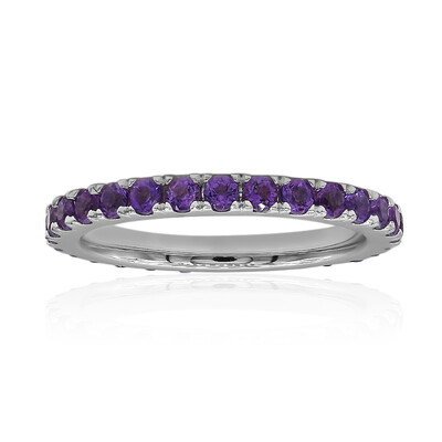 Anillo en plata con Amatista de Zambia