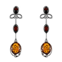 Pendientes en plata con Ámbar báltico