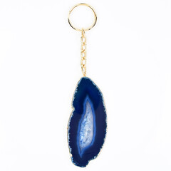 Accesorio en acero inoxidable con Ágata azul