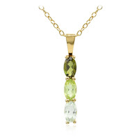 Collar en plata con Turmalina verde