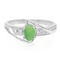 Anillo en plata con Crisoprasa imperial
