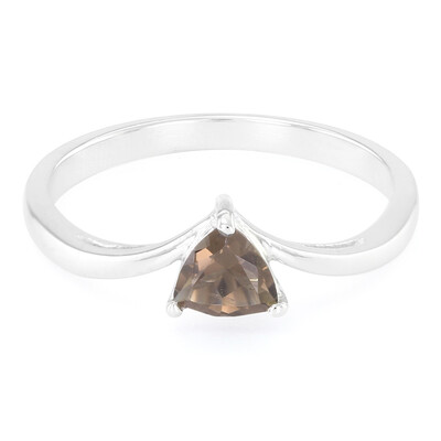 Anillo en plata con Cuarzo ahumado