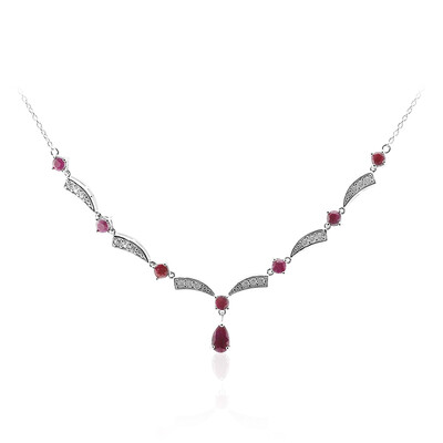 Collar en plata con Rubí
