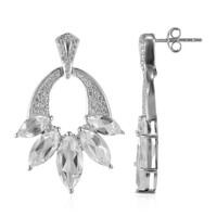 Pendientes en plata con Topacio blanco