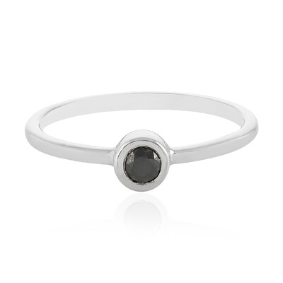 Anillo en plata con Diamante negro