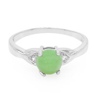 Anillo de hombre en plata con Crisoprasa imperial