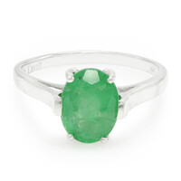 Anillo en plata con Esmeralda de Bahía