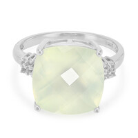 Anillo en plata con Prehnita