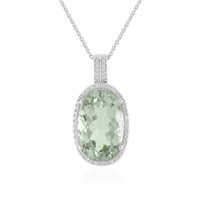 Collar en plata con Amatista verde
