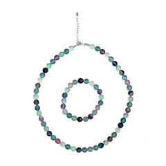 Set en plata con Fluorita