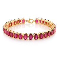 Brazalete en plata con Rubí de Madagascar