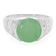 Anillo en plata con Calcedonia verde