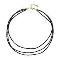 Collar en plata con Espinela negra