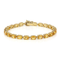 Brazalete en plata con Citrino
