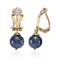 Clip de oreja en plata con Perla Freshwater