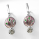 Pendientes en plata con Amatista verde (Adela Silber)