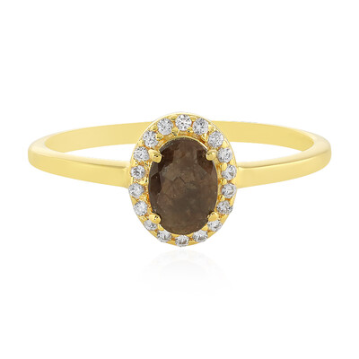 Anillo en plata con Zafiro chocolate