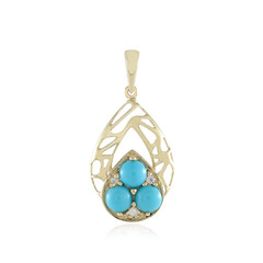 Colgante en oro con Turquesa bella durmiente (Ornaments by de Melo)