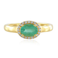 Anillo en plata con Esmeralda de Rusia