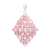Colgante en plata con Zafiro Padparadscha