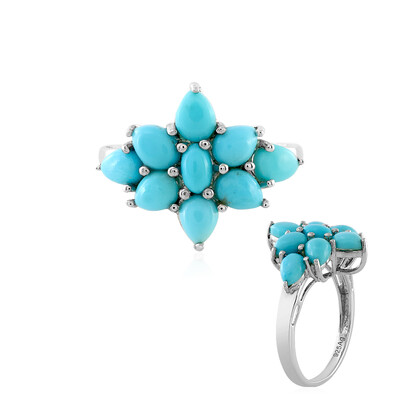 Anillo en plata con Turquesa bella durmiente
