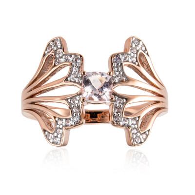 Anillo en oro con Berilo rosa no calentado