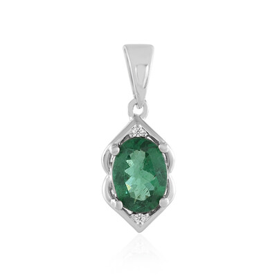 Colgante en plata con Apatita verde