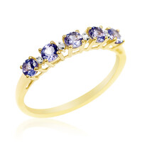 Anillo en oro con Tanzanita
