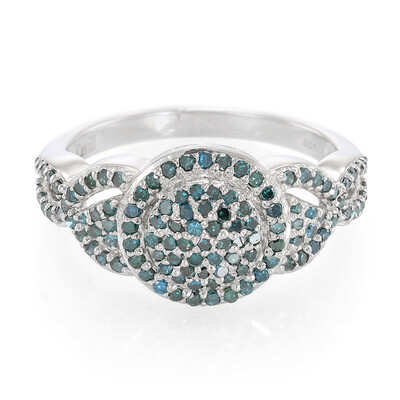 Anillo en plata con Diamante fantasía