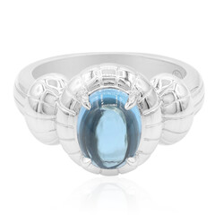 Anillo en plata con Topacio azul suizo (Remy Rotenier)