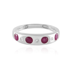 Anillo en plata con Rubí de Madagascar