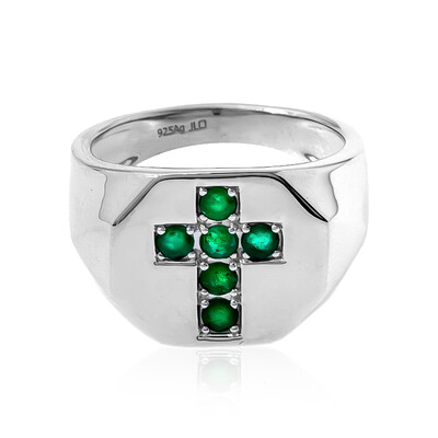 Anillo en plata con Esmeralda