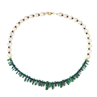 Collar en plata con Malaquita (Riya)