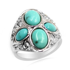 Anillo en plata con Campitos turquesas (Anne Bever)