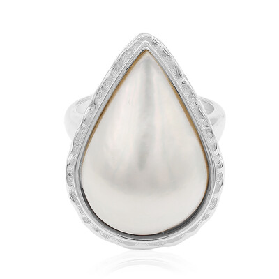 Anillo en plata con Perla Mabe (TPC)