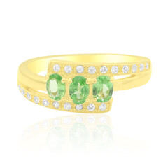 Anillo en plata con Tsavorita