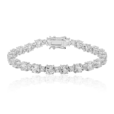 Brazalete en plata con Topacio blanco