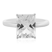 Anillo en plata con Topacio blanco
