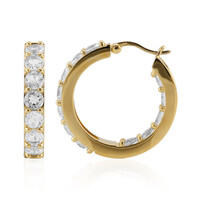 Pendientes en plata con Topacio blanco
