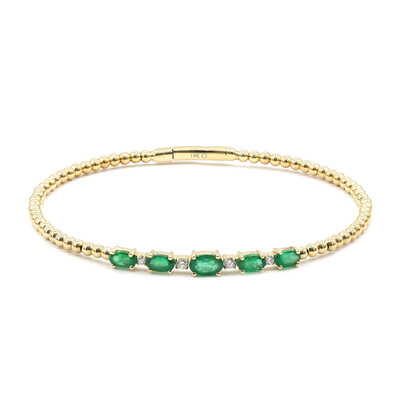 Brazalete en oro con Esmeralda de Zambia AAA (CIRARI)