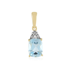 Colgante en plata con Topacio azul cielo