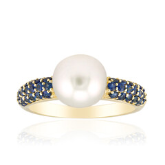 Anillo en oro con Perla blanca del mar del sur (Michelle Albala)