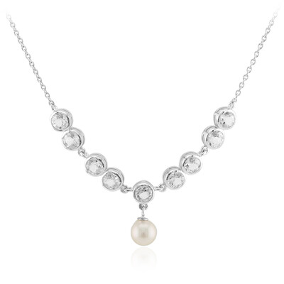 Collar en plata con Perla blanca Freshwater