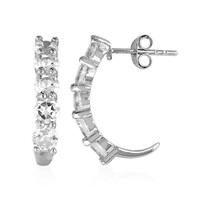 Pendientes en plata con Topacio blanco