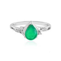Anillo en plata con Ópalo verde de Etiopia