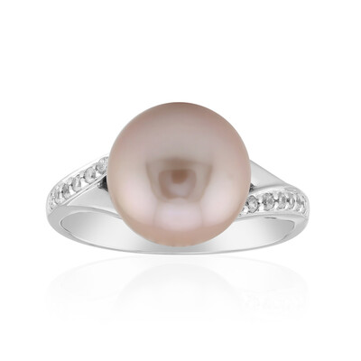 Anillo en plata con Perla Ming púrpura (TPC)