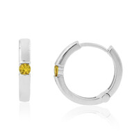 Pendientes en plata con Escapolita cognac