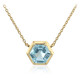 Collar en plata con Topacio azul cielo