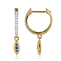 Pendientes en oro con Hauyna