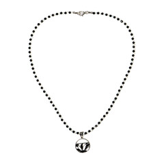 Collar en plata con Espinela negra (Riya)